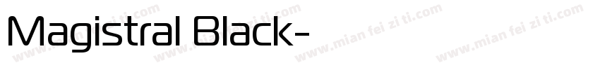 Magistral Black字体转换